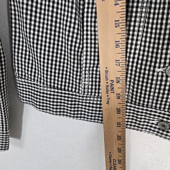 NEW Talbots Gingham Jacket Sz PM Black White Button Front Pockets Classic - Picture 13 of 14